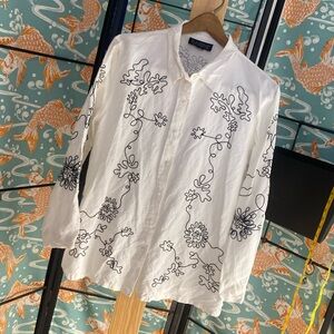 Embroidered White Shirt